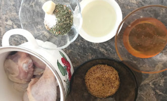 Ингредиенты для курицы в маринаде
