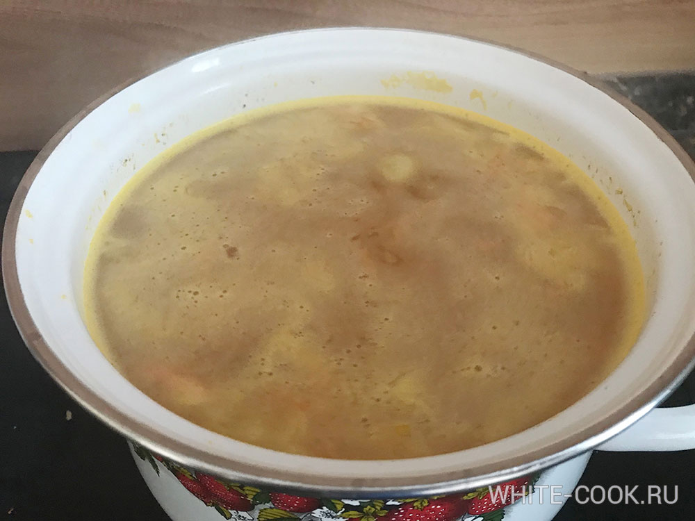 Суп пюре из чечевицы красной, картошки и морковки