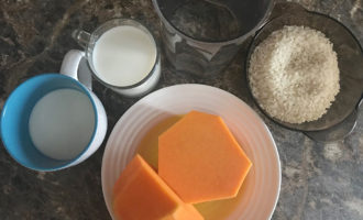 Ингредиенты для рисовой каши с тыквой